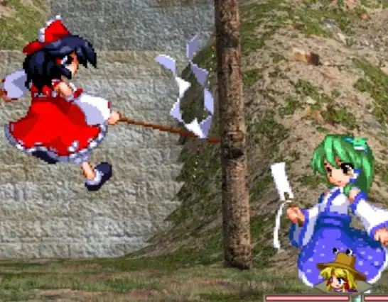 Issue examples: Reimu's J5A, Sanae's 5C