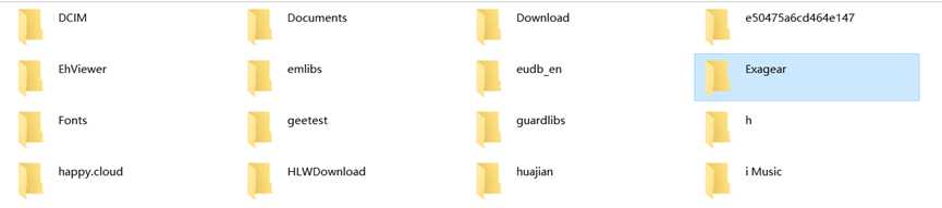 自动生成了Exagear文件夹，这个就是我们的D盘了