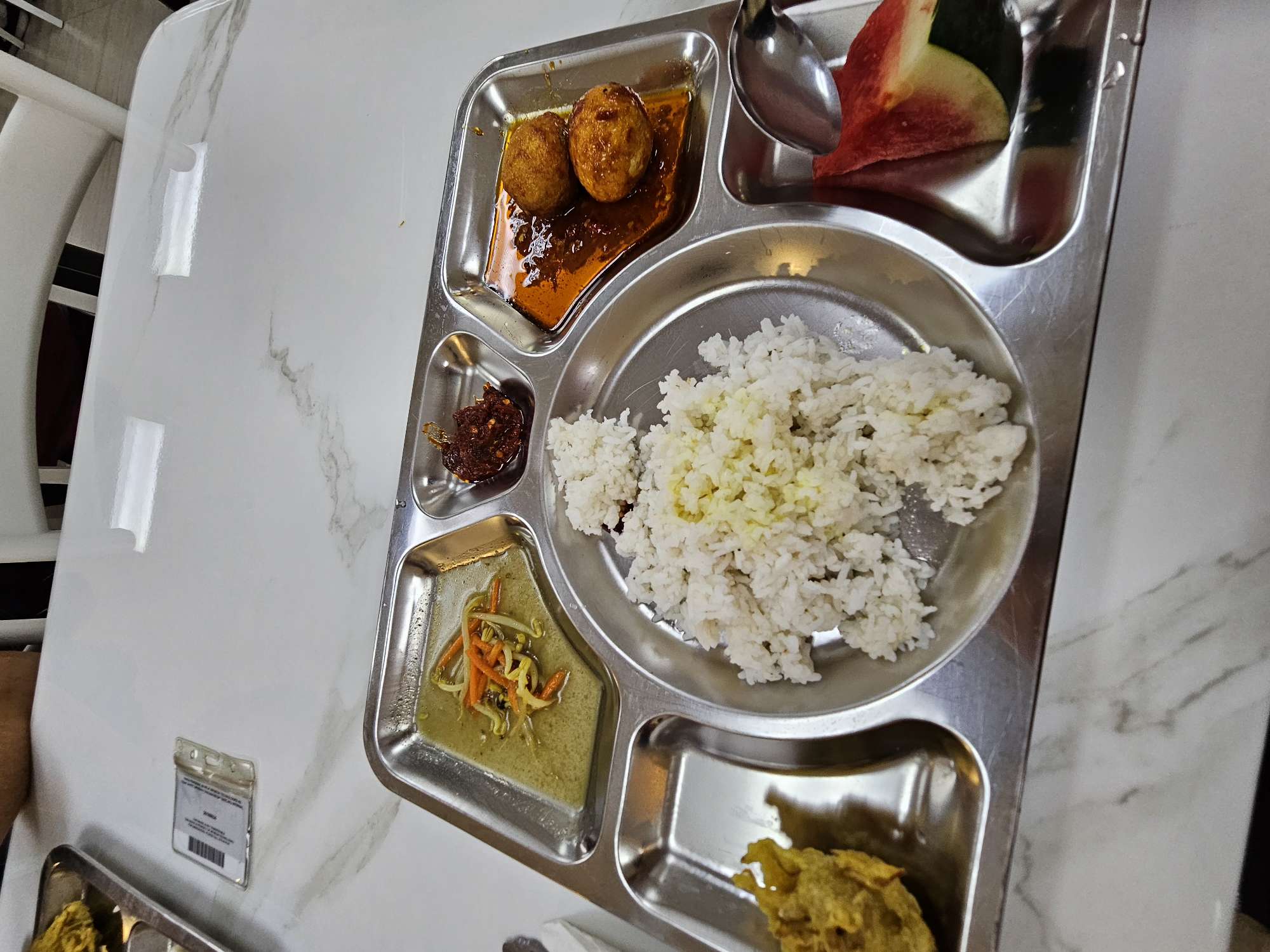 客户公司食堂的用餐