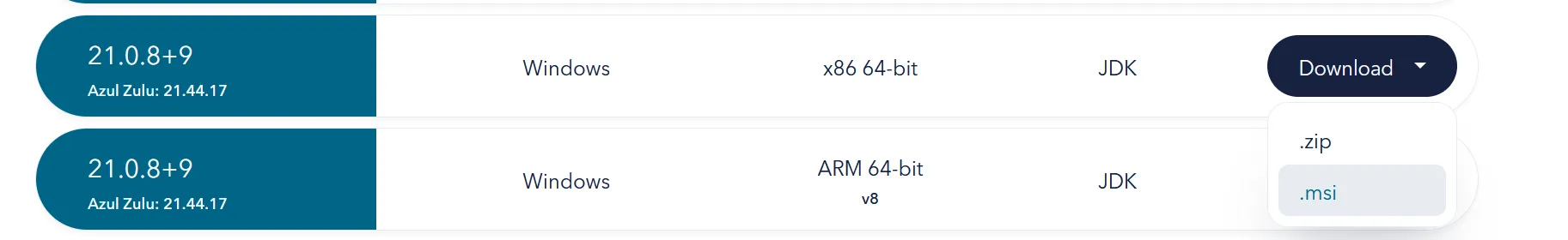 下载msi格式安装包