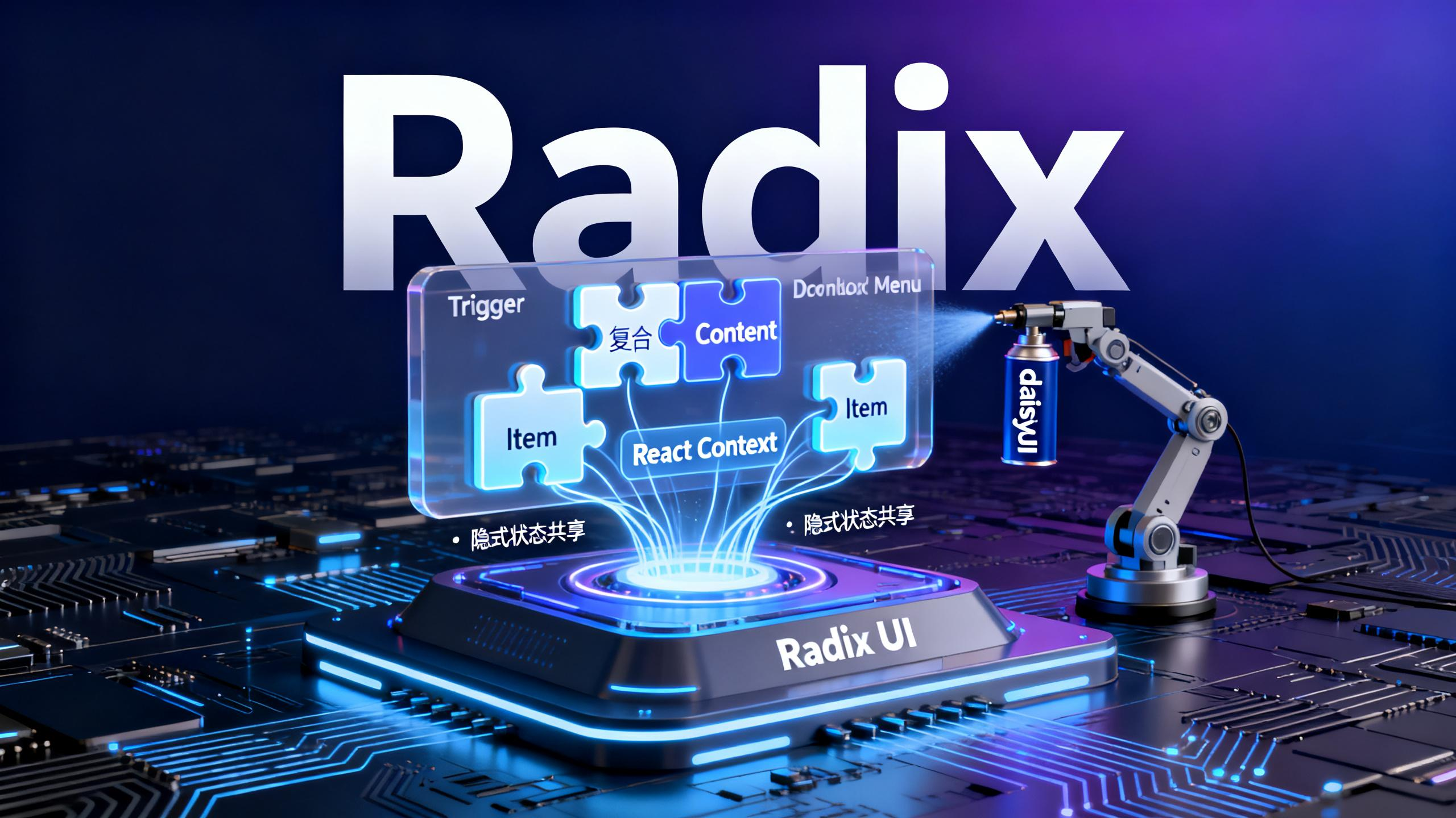 React组件库实战 - 第三章：揭秘复合组件的魔法！深入 Radix UI 与 Context API，从零构建生产级 DropdownMenu