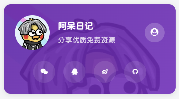 子比主题-阿呆日记信息卡小工具-阿呆日记