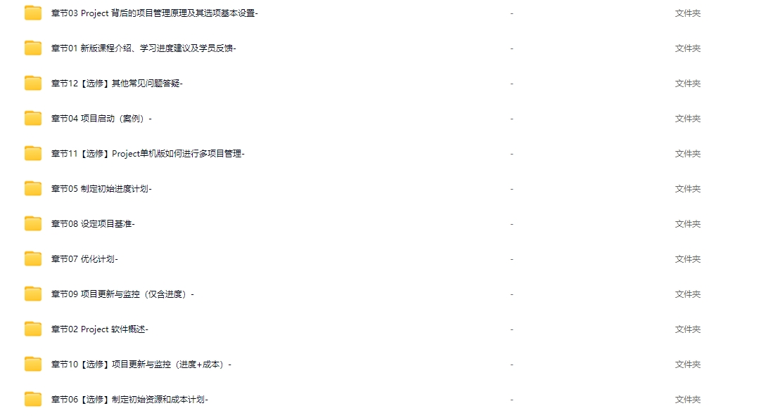 图片[1]-Project项目管理流程入门到精通【价值128元】#A52-UfxShare·享趣