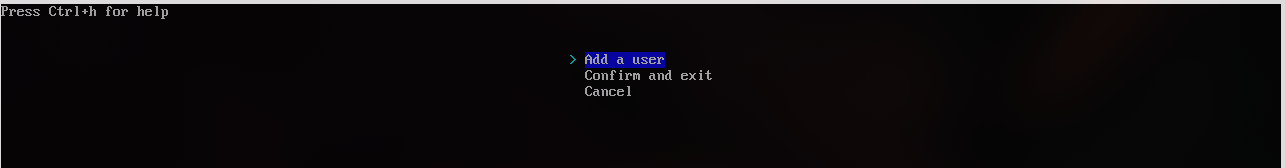 选“Add a user”创建一个账户