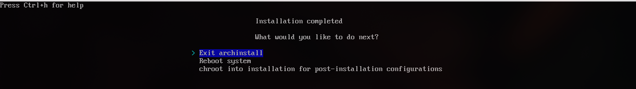 等你回来要是看到这个界面就代表一切正常，你已经成功把arch安装进你的电脑