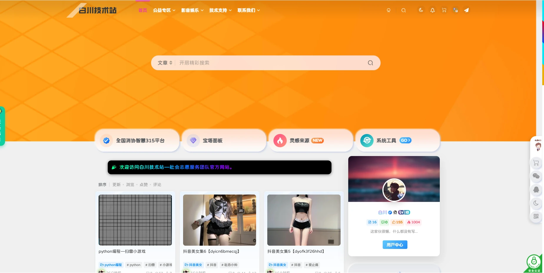 子比主题-圆角炫彩滚动公告栏(黑色背景 + 炫彩文字)代码-阿呆日记