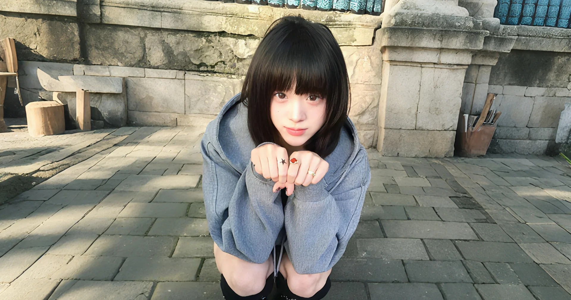 巷弄里的松弛感-铁柱