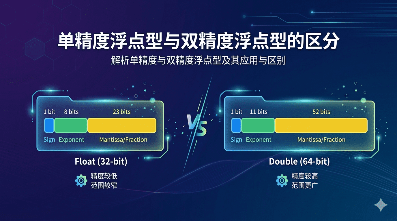 单精度浮点型与双精度浮点型的区分