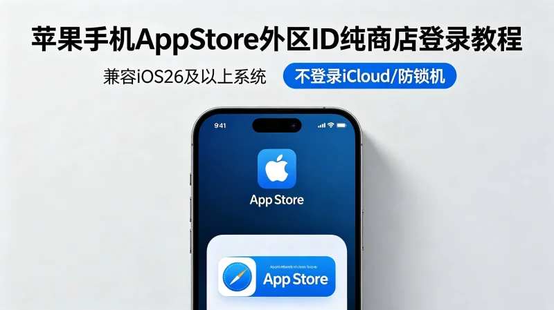 苹果手机AppStore外区ID纯商店登录教程（兼容iOS26及以上系统）