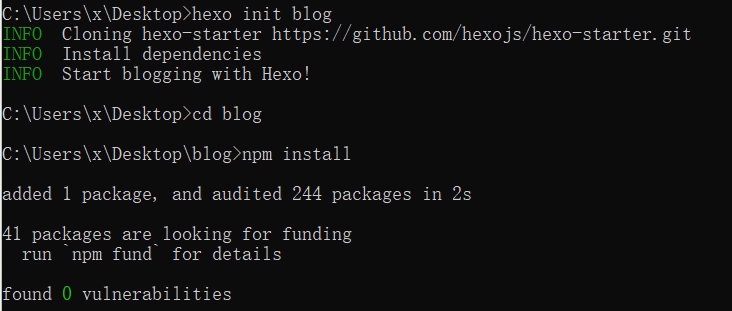 hexo init 过程